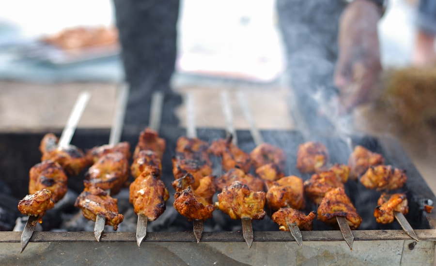 Tandoori de pollo recién hecho